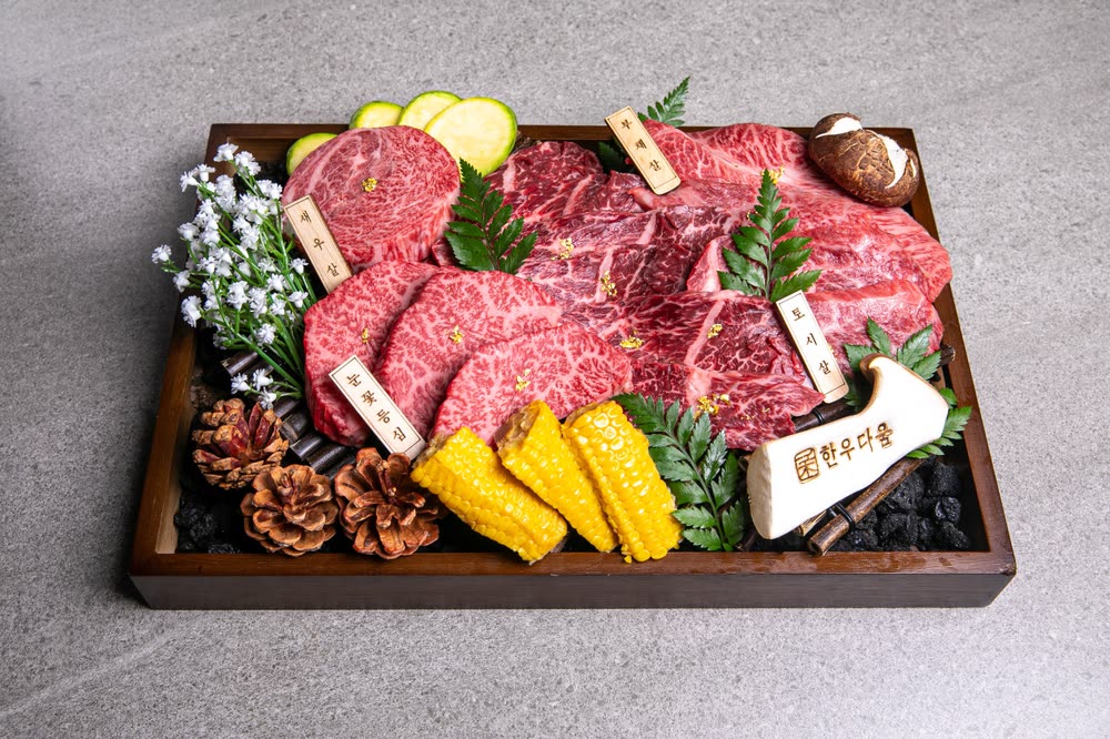 Hanwoodaum Set (500g) (한우다움 세트 (500g)) — Set Menu at Hanwoodaum Hongdae, premium Hanwoo Korean BBQ in Seoul